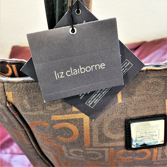 Claiborne Tote bag NWT weekend travel Brown Lap top Section DISCOUNT SHIPPING! - Picture 9 of 9